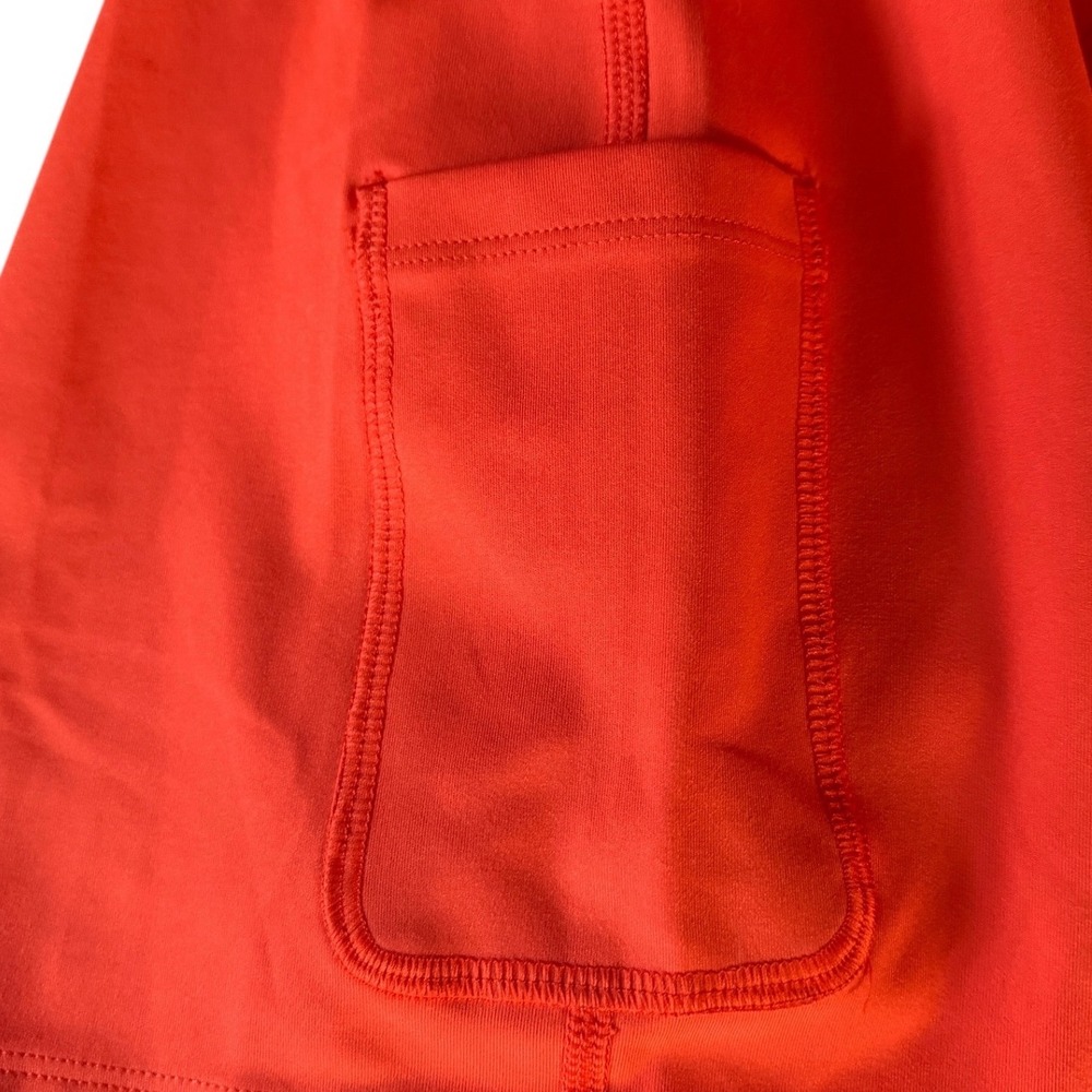 Girlfriend Collective 4X Orange Racerback Exercise Dress Built In Shorts Pockets - Picture 12 of 12